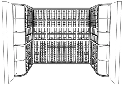 Custom Wine Cellar All-Heart Redwood Blueprint