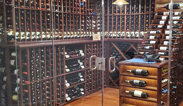 Glass Enclosed Wine Cellars