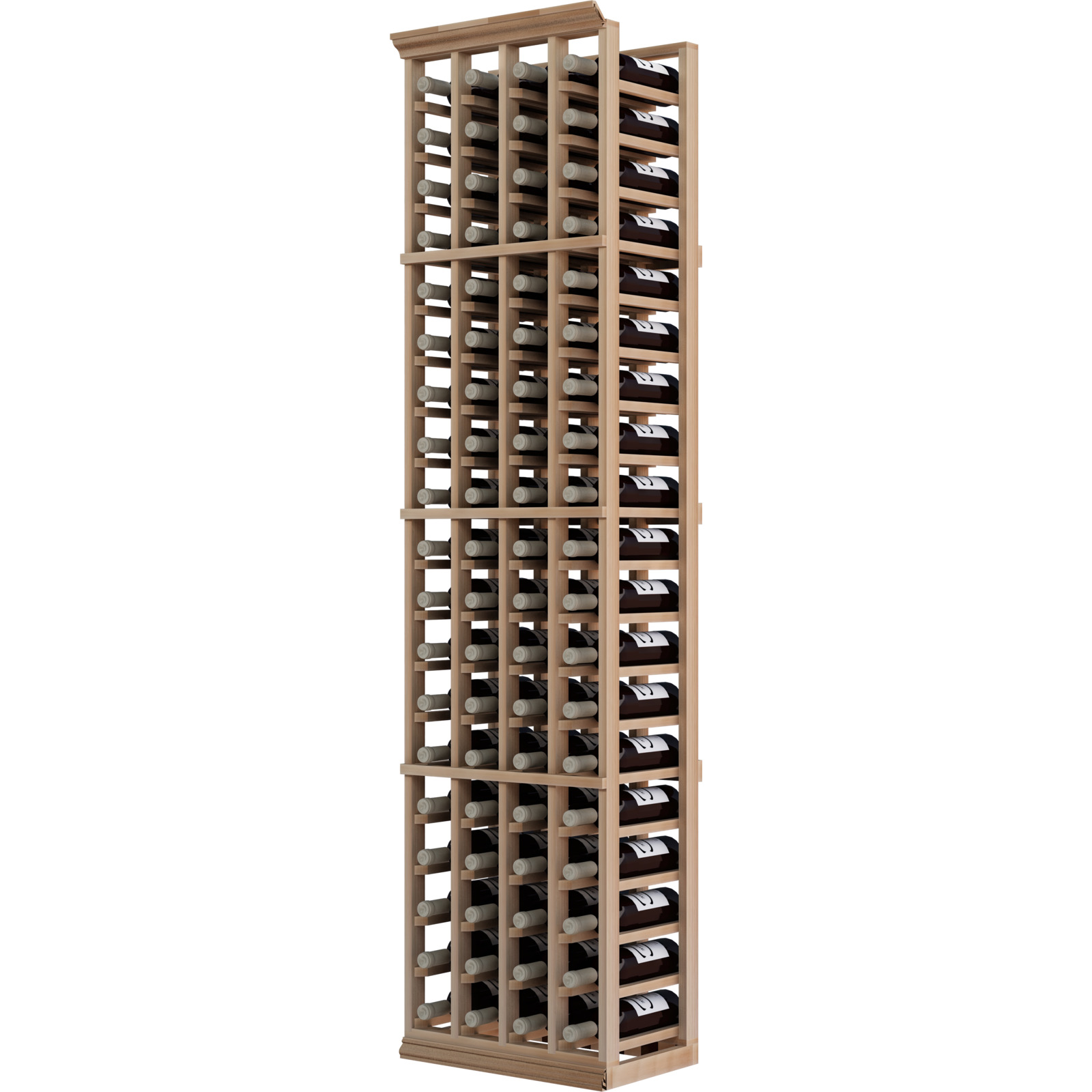 a wooden wine rack filled with bottles of wine a wooden wine rack filled with bottles of wine